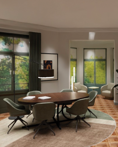 Salle de réunion dans un bâtiment historique à Zurich